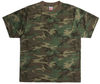 An image of a Custom Made Blanks Homeroom Tshirt V2 in Woodland Camo!