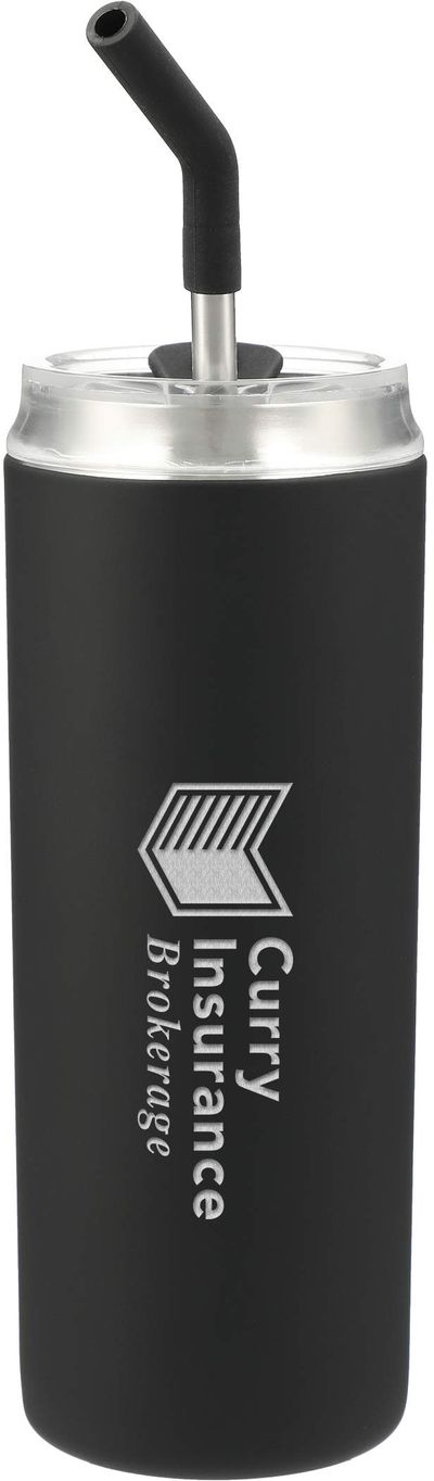 An image of a Custom Marka Copper Vac Tumbler w SS straw 20oz!