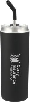 An image of a Custom Marka Copper Vac Tumbler w SS straw 20oz!