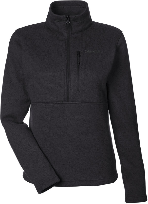 Am image of a Custom Marmot Ladies Dropline Half Zip Jacket in Black!