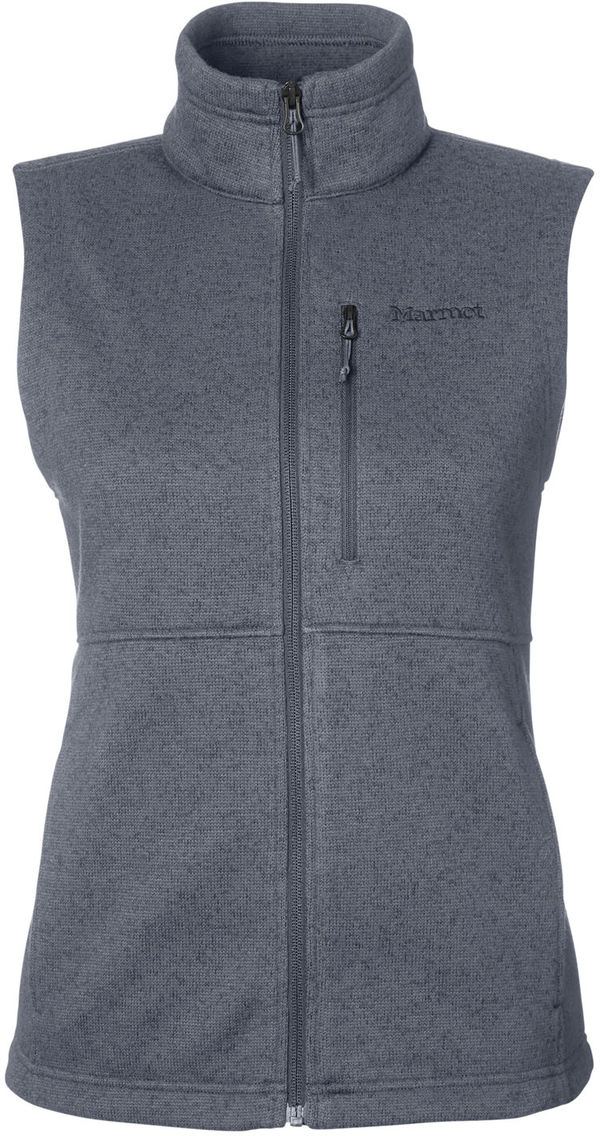 Am image of a Custom Marmot Ladies Dropline Vest in Steel Onyx!