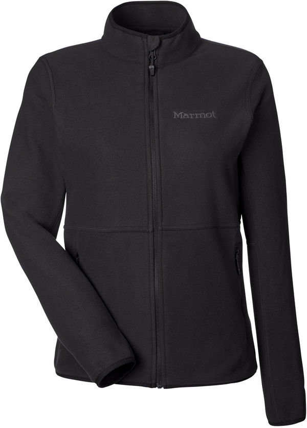 Am image of a Custom Marmot Ladies Rocklin Jacket in Black!