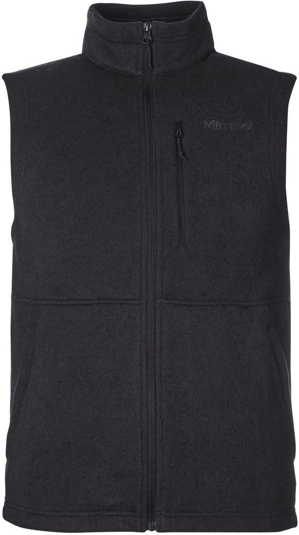 Am image of a Custom Marmot Mens Dropline Vest in Black!