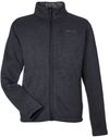 An image of a Custom Marmot Mens Drop Line Fleece Jacket in Black Heather!