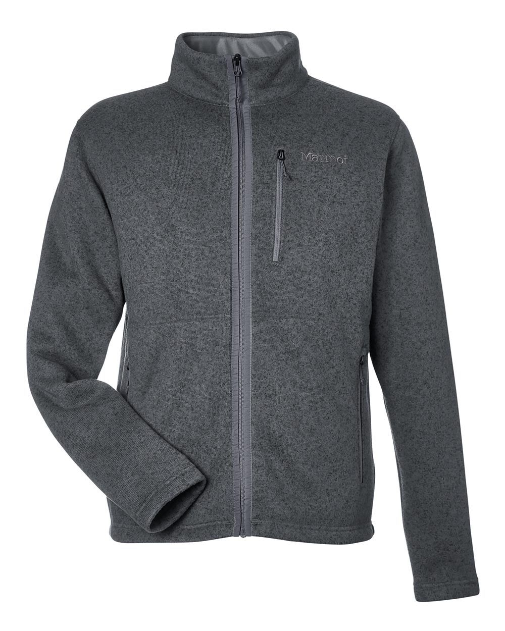 Marmot Mens Drop Line Fleece Jacket in Steel Onyx Heather