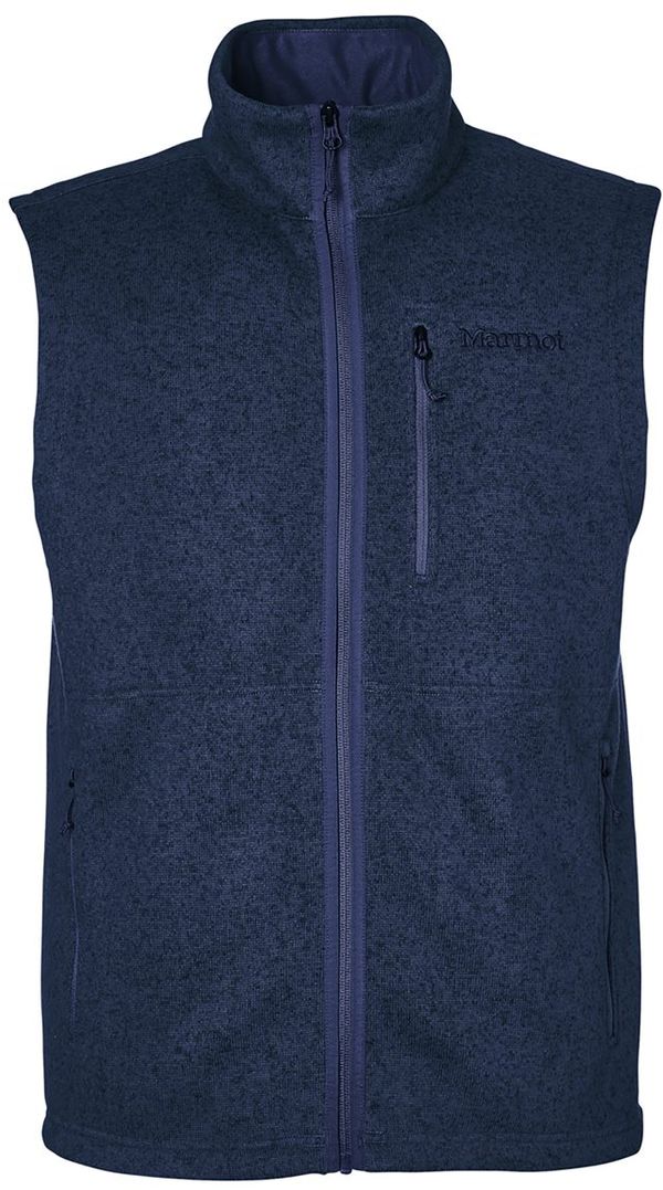 An image of a Custom Marmot Mens Drop Line Vest in Arctic Navy Heather!