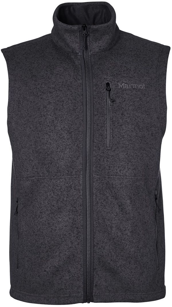 An image of a Custom Marmot Mens Drop Line Vest in Black Heather!
