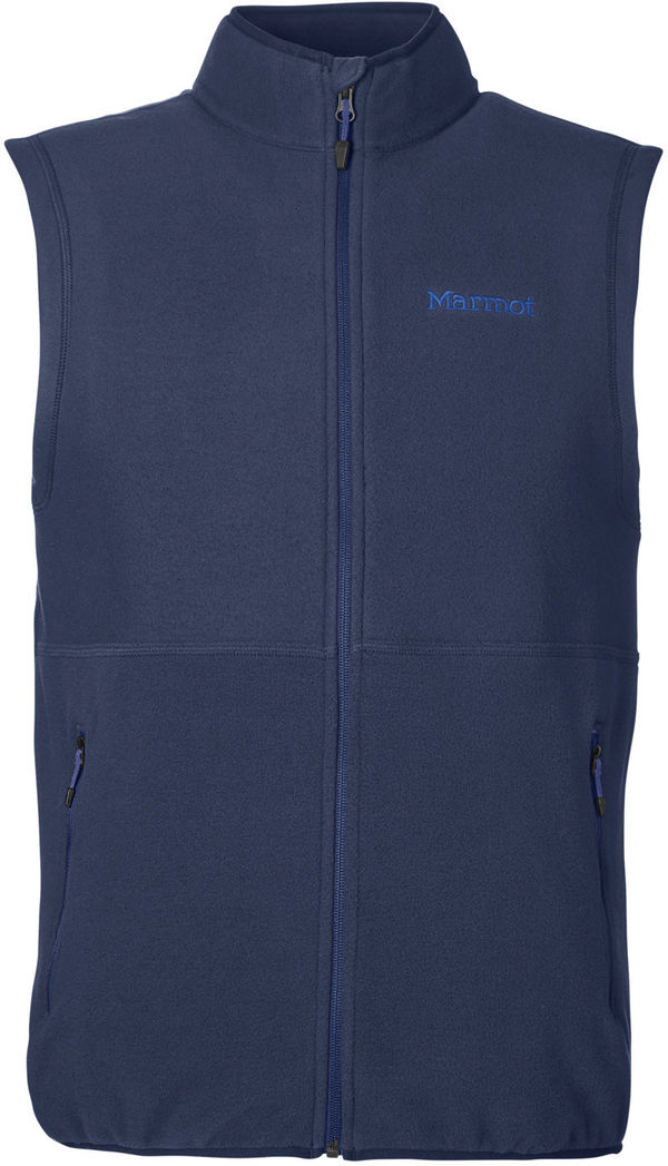 Am image of a Custom Marmot Mens M2 Rocklin Vest in Arctic Navy!