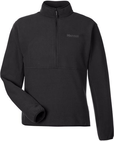 Am image of a Custom Marmot Mens Rocklin Half Zip Jacket in Black!