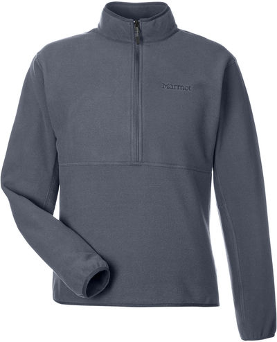 Am image of a Custom Marmot Mens Rocklin Half Zip Jacket in Steel Onyx!