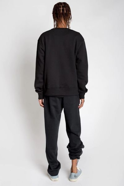 Am image of a Custom Made Blanks Varsity Crewneck in Phantom Black!