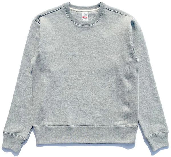 Am image of a Custom Made Blanks Varsity Crewneck in Heather Grey!