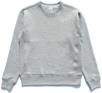 Am image of a Custom Made Blanks Varsity Crewneck in Heather Grey!