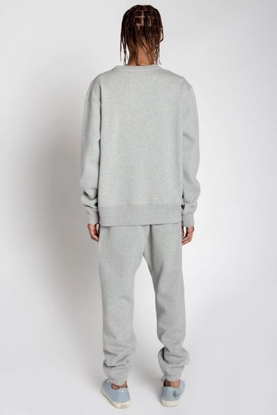 Am image of a Custom Made Blanks Varsity Crewneck in Heather Grey!