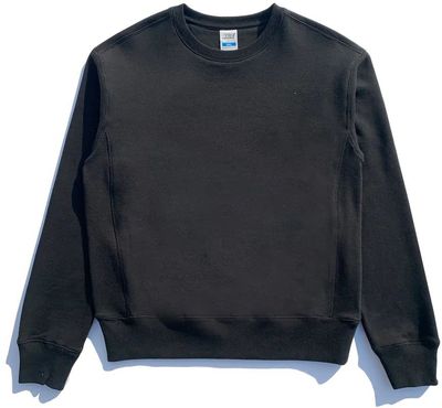 Am image of a Custom Made Blanks Varsity Crewneck in Phantom Black!