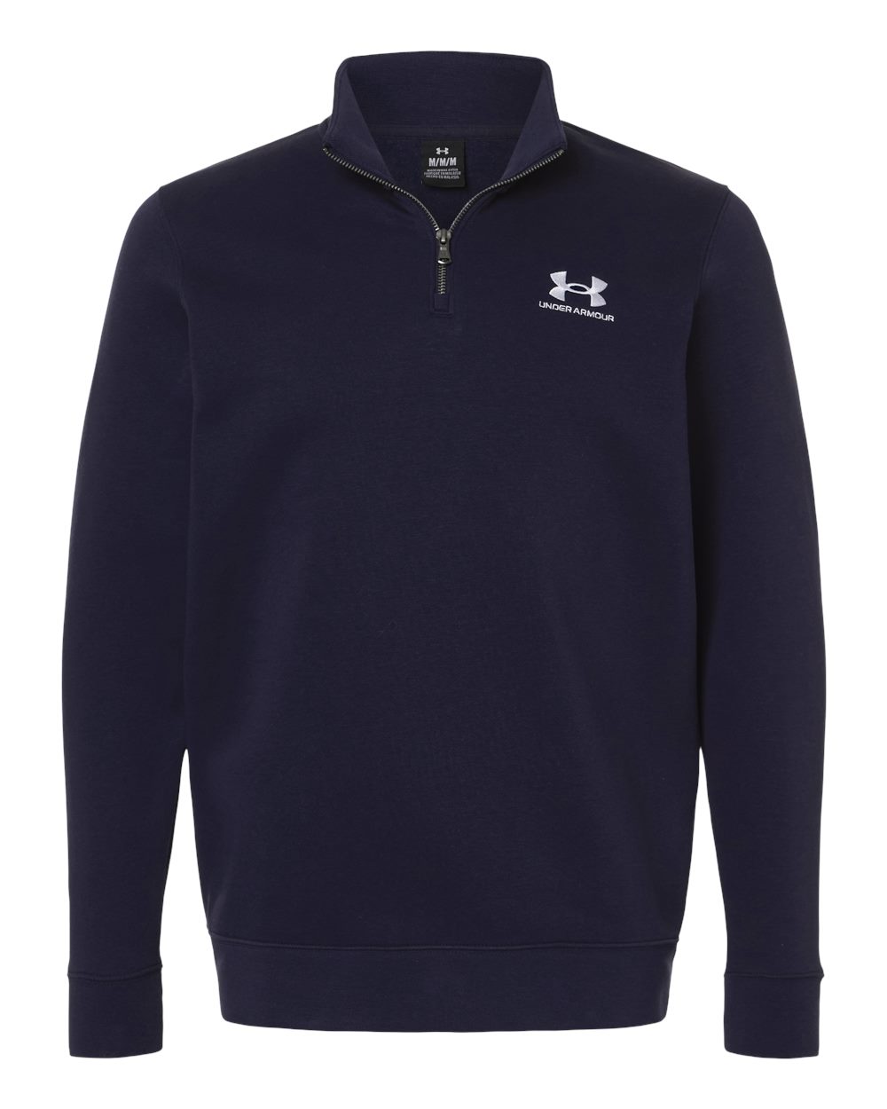 Men's Icon Fleece Quarter Zip Pullover in Midnight Navy/White