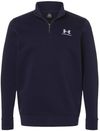 An image of a Custom Men's Icon Fleece Quarter Zip Pullover in Midnight Navy/White!