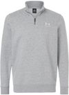 An image of a Custom Men's Icon Fleece Quarter Zip Pullover in Mod Grey Light Heather/White!