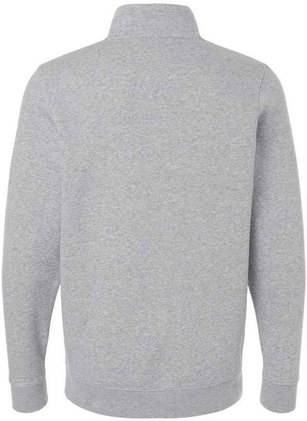 An image of a Custom Men's Icon Fleece Quarter Zip Pullover in Mod Grey Light Heather/White!