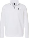 An image of a Custom Men's Icon Fleece Quarter Zip Pullover in White/Black!