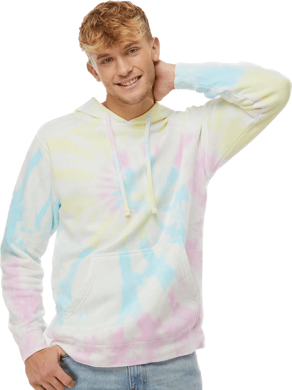 An image of a Custom Midweight Tie Dyed Hooded Sweatshirt!