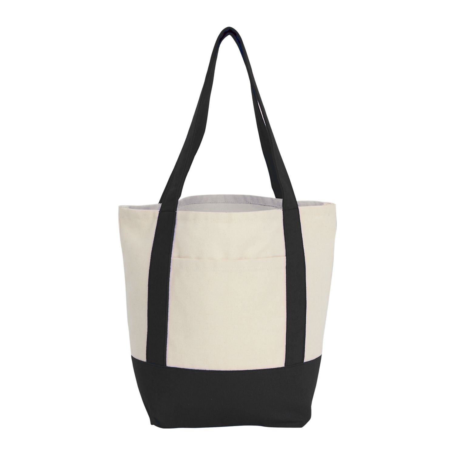 Mini Recycled 8oz Cotton Canvas Tote in Black