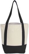 An image of a Custom Mini Recycled 8oz Cotton Canvas Tote in Black!