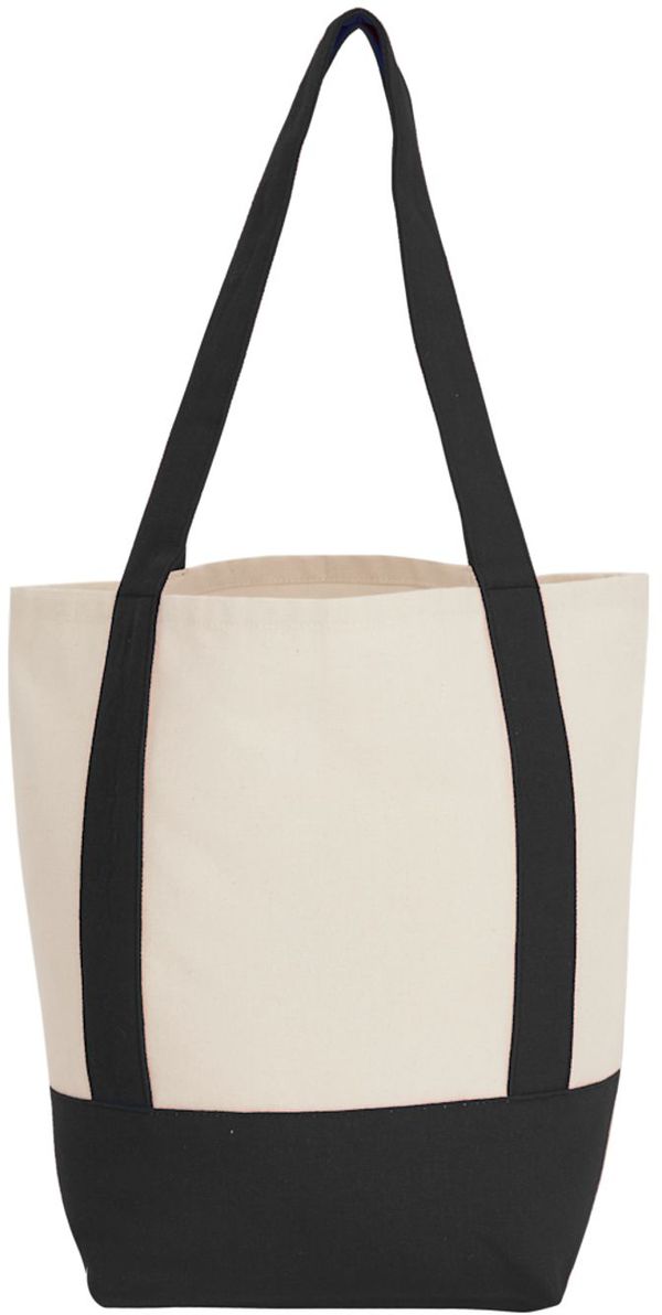 An image of a Custom Mini Recycled 8oz Cotton Canvas Tote in Black!