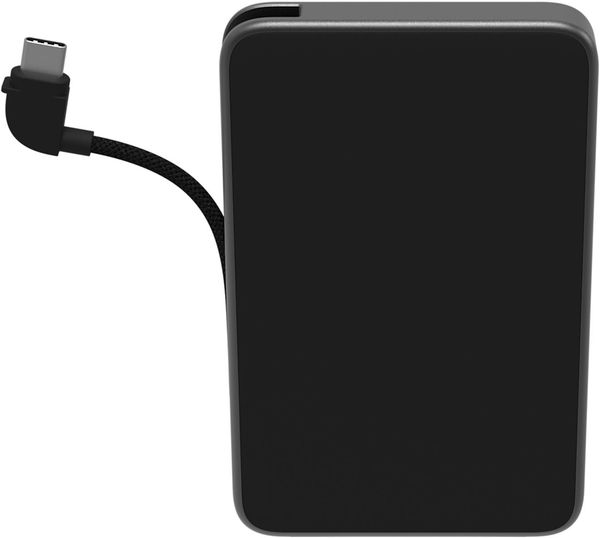An image of a Custom Mophie Powerstation Mini 5k power Bank with Integrated Cable in Black!