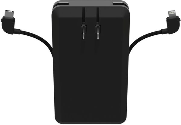 An image of a Custom Mophie Powerstation Plus Ultra 10000 mAh Power Bank with AC Plug in Black!