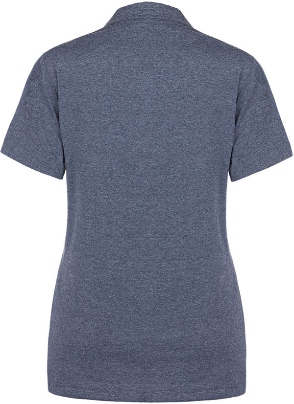 An image of a Custom Muskoka Trail Garment Co Fairway Ladies Poly Cotton Polo Shirt in Melange Navy!