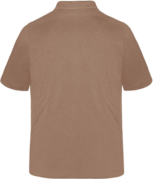 An image of a Custom Muskoka Trail Garment Co Fairway Mens Poly Cotton Polo Shirt in Melange Taupe!
