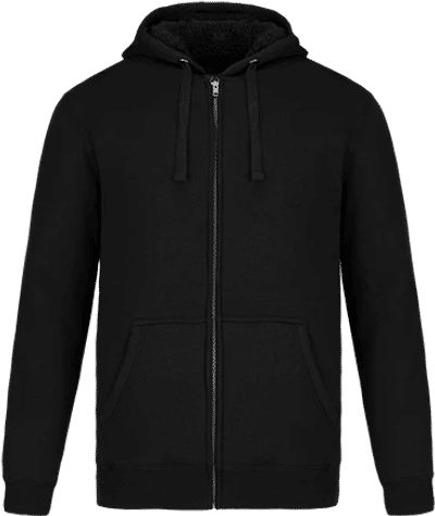 Am image of a Custom Muskoka Trail Garment Co Yolo Mens Full Zip Hoodie in Black!