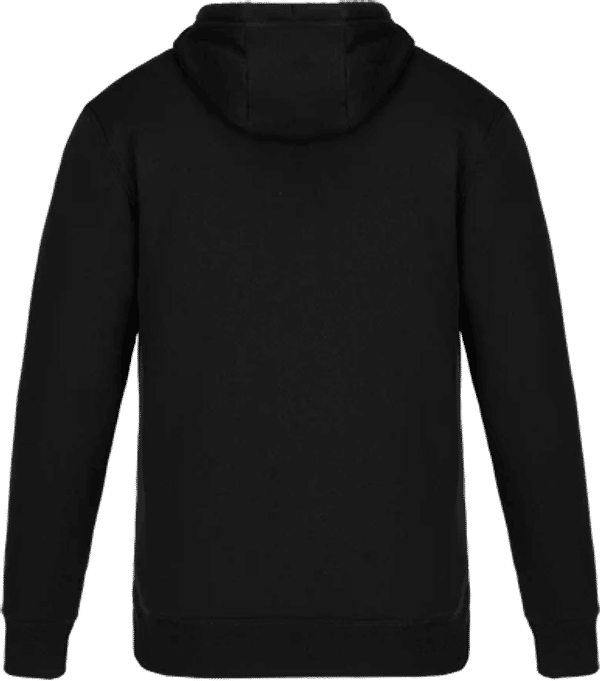 Am image of a Custom Muskoka Trail Garment Co Yolo Mens Full Zip Hoodie in Black!
