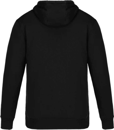 Am image of a Custom Muskoka Trail Garment Co Yolo Mens Full Zip Hoodie in Black!