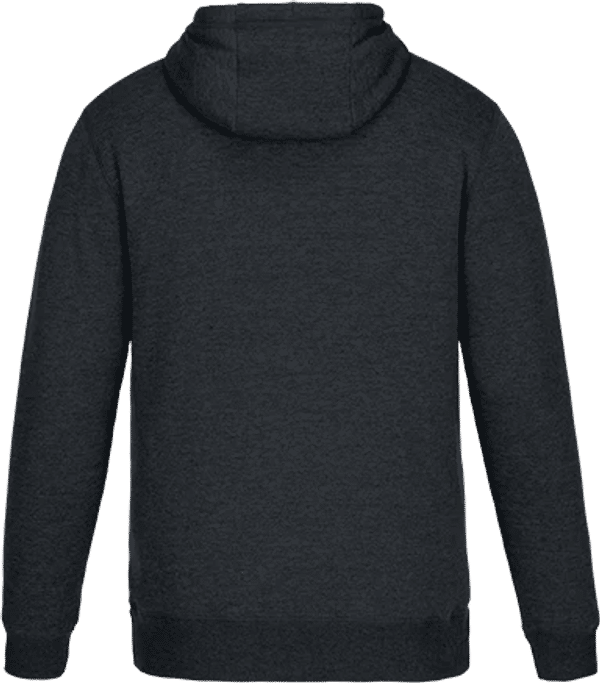 Am image of a Custom Muskoka Trail Garment Co Yolo Mens Full Zip Hoodie in Charcoal Heather!