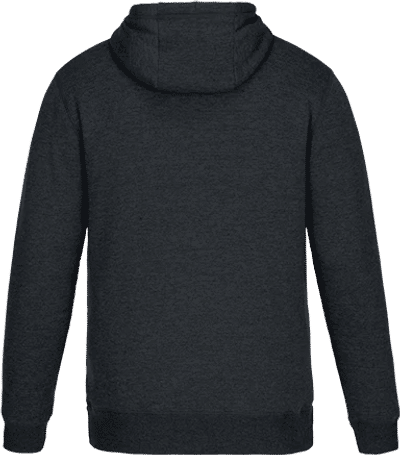 Am image of a Custom Muskoka Trail Garment Co Yolo Mens Full Zip Hoodie in Charcoal Heather!