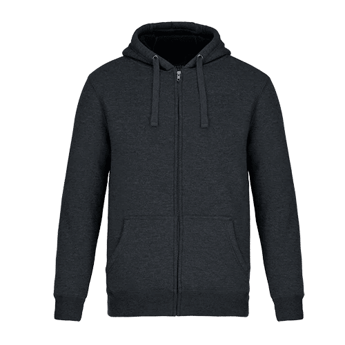 Muskoka Trail Garment Co Yolo Mens Full Zip Hoodie in Charcoal Heather