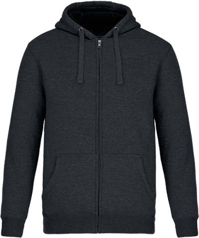 Am image of a Custom Muskoka Trail Garment Co Yolo Mens Full Zip Hoodie in Charcoal Heather!