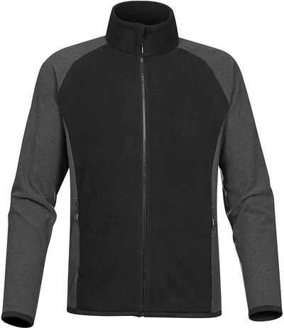Am image of a Custom Stormtech Mens Impact Microfleece Jacket in BLACK / CARBON!