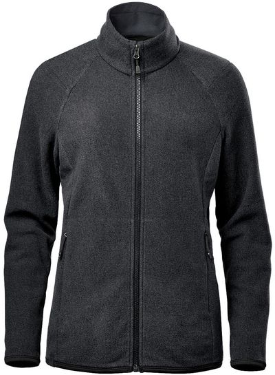 Am image of a Custom Stormtech Womens Novarra Full Zip Jacket in Carbon Stripe!