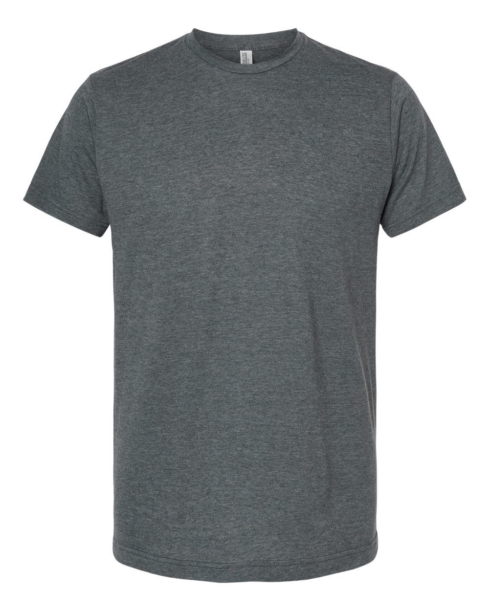 M and O Mens Deluxe Blend T Shirt in Heather Charcoal