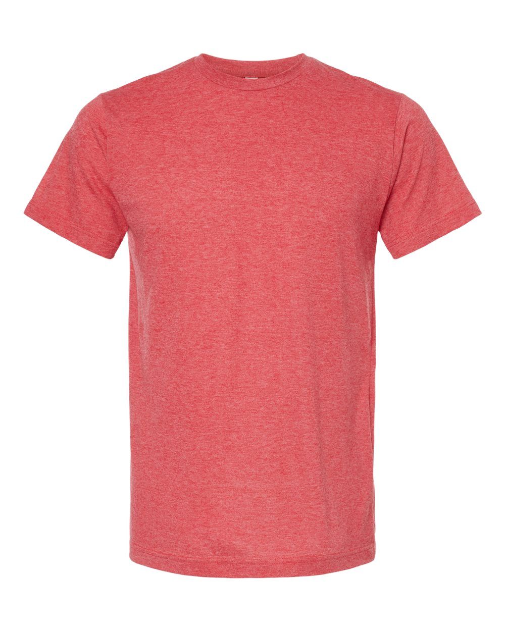 M and O Mens Deluxe Blend T Shirt in Heather Red