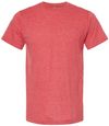 An image of a Custom M and O Mens Deluxe Blend T Shirt in Heather Red!
