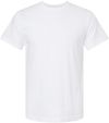 An image of a Custom M and O Mens Deluxe Blend T Shirt in White!