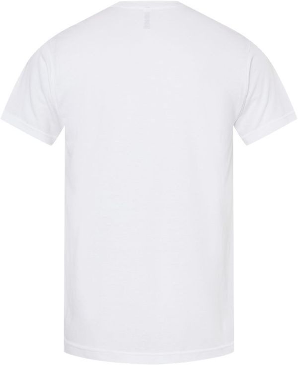 An image of a Custom M and O Mens Deluxe Blend T Shirt in White!