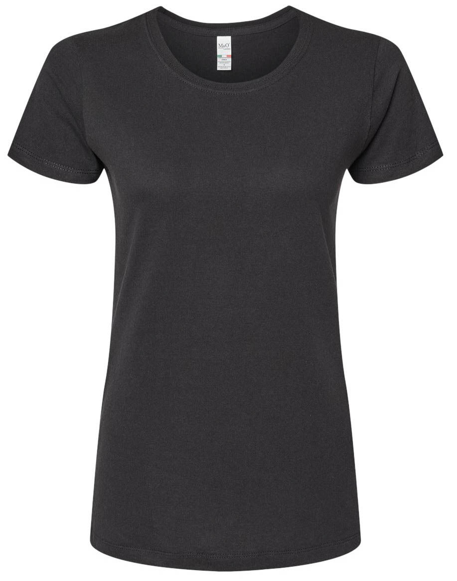 M and O Womens Gold Soft Touch TShirt in Black