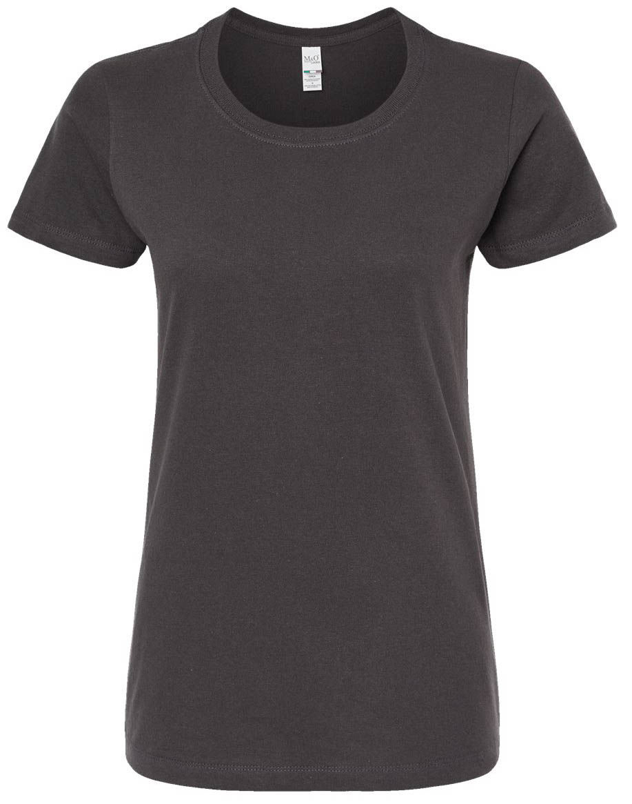 M and O Womens Gold Soft Touch TShirt in Dark Heather