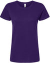 An image of a Custom M and O Womens Gold Soft Touch TShirt in Purple!