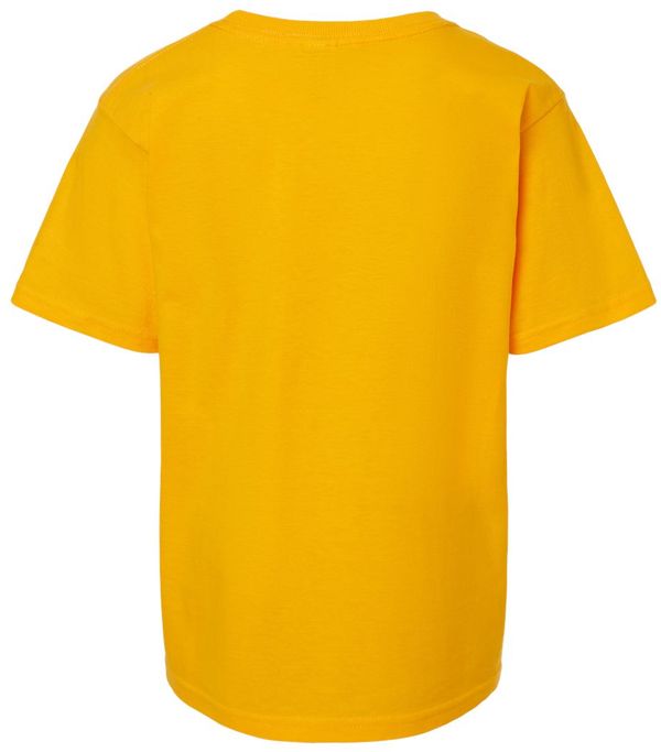 An image of a Custom M and O Youth Gold Soft Touch TShirt in Gold!